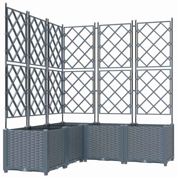 Taimekast 120 × 120 × 143 cm, PP – helehall – 5 tk