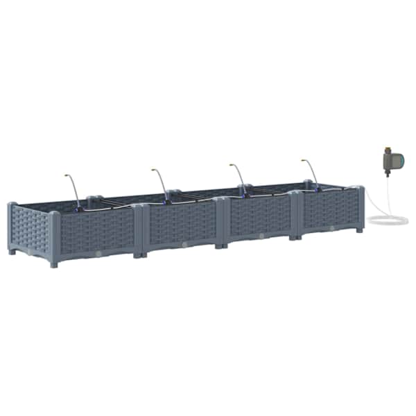 Taimekast 160 × 40 × 22 cm, PP – helehall – 4 tk