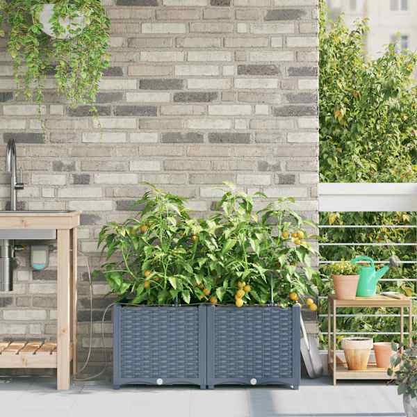 Taimekast 80 × 40 × 37,5 cm, PP – helehall – 2 tk
