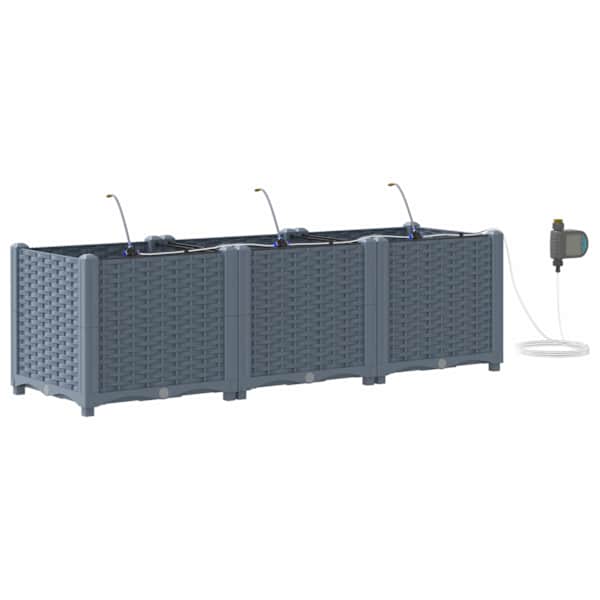 Taimekast 120 × 40 × 37,5 cm, PP – helehall – 3 tk