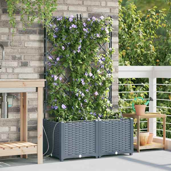 Taimekast 80 × 40 × 142 cm, PP – helehall – 2 tk
