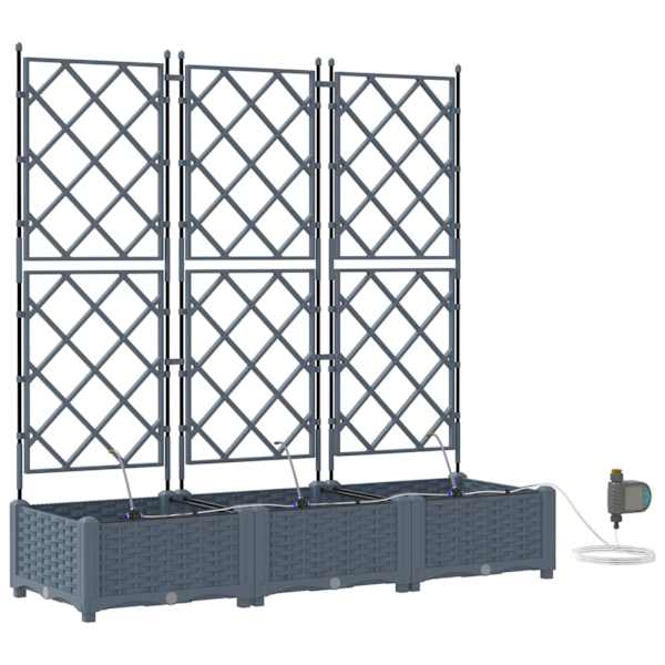 Taimekast 120 × 40 × 126 cm, PP – helehall – 3 tk