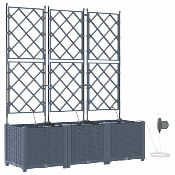 Taimekast 120 × 40 × 142 cm, PP – helehall – 3 tk