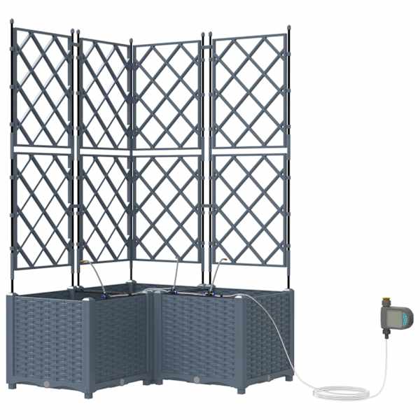 Taimekast 80 × 80 × 142 cm, PP – helehall – 3 tk
