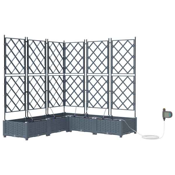 Taimekast 120 × 120 × 126 cm, PP – helehall – 5 tk