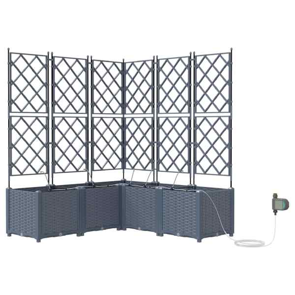 Taimekast 120 × 120 × 142 cm, PP – helehall – 5 tk