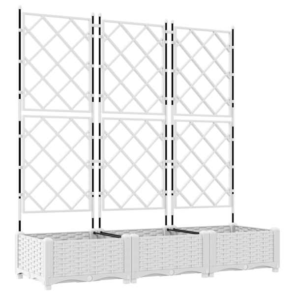 Taimekast 120 × 40 × 125,5 cm, PP – valge – 3 tk