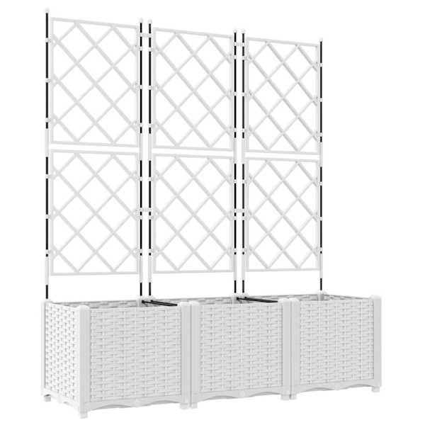 Taimekast 120 × 40 × 143 cm, PP – valge – 3 tk