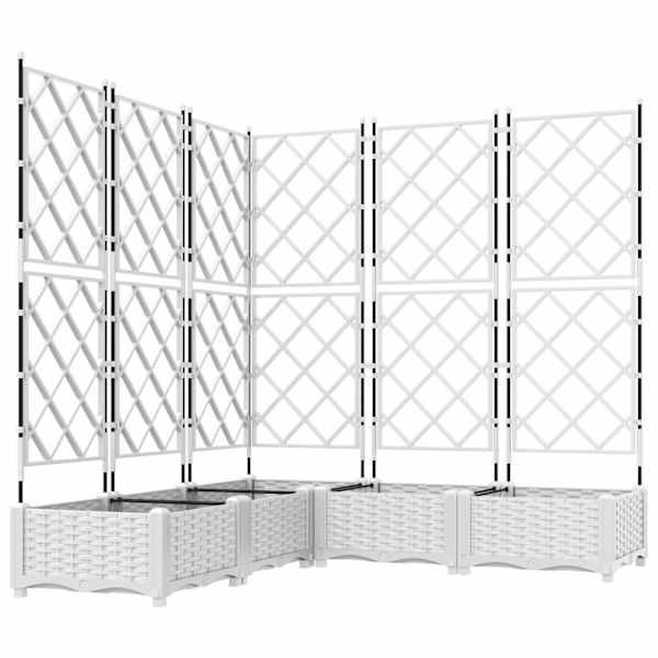 Taimekast 120 × 120 × 125,5 cm, PP – valge – 5 tk