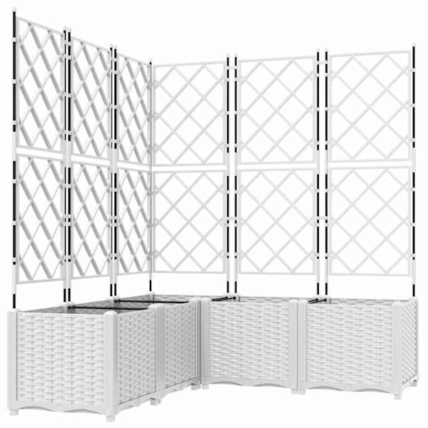 Taimekast 120 × 120 × 143 cm, PP – valge – 5 tk