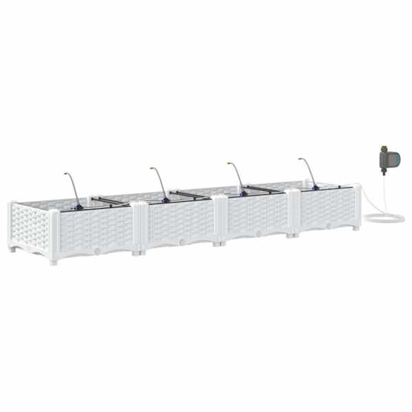 Taimekast 160 × 40 × 22 cm, PP – valge – 4 tk