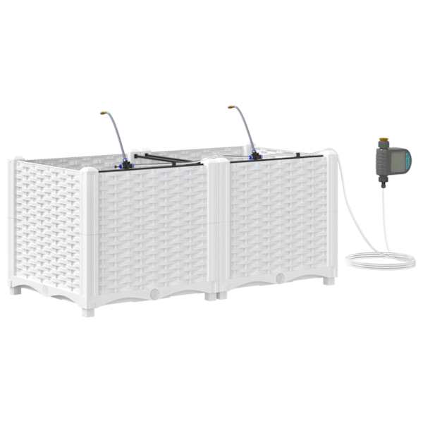 Taimekast 80 × 40 × 37,5 cm, PP – valge – 2 tk