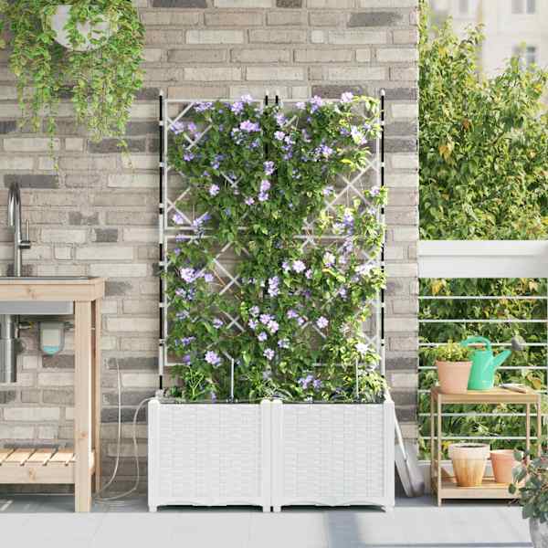 Taimekast 80 × 40 × 142 cm, PP – valge – 2 tk