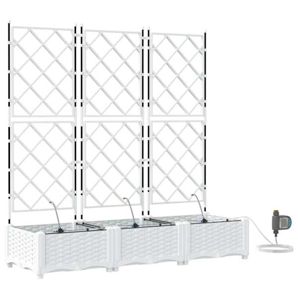 Taimekast 120 × 40 × 126 cm, PP – valge – 3 tk
