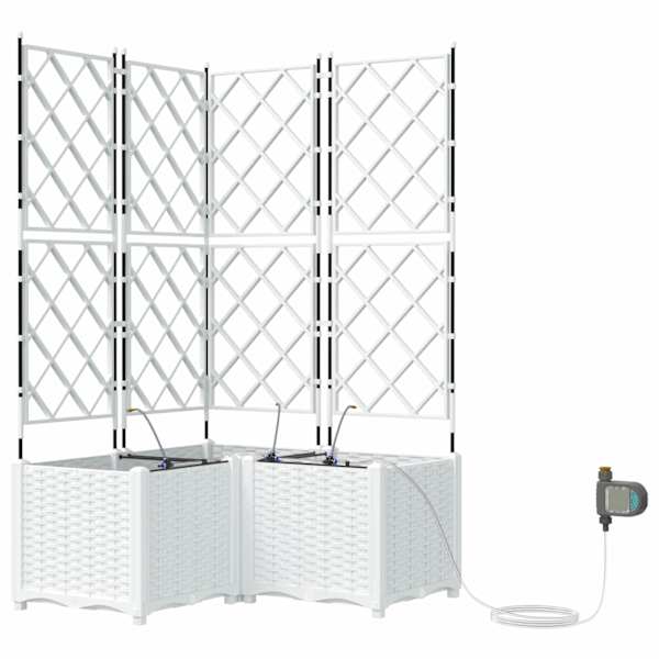 Taimekast 80 × 80 × 142 cm, PP – valge – 3 tk