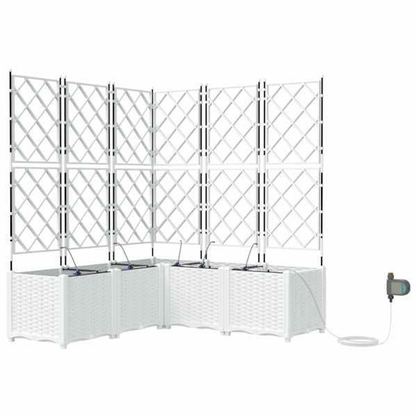 Taimekast 120 × 120 × 142 cm, PP – valge – 5 tk