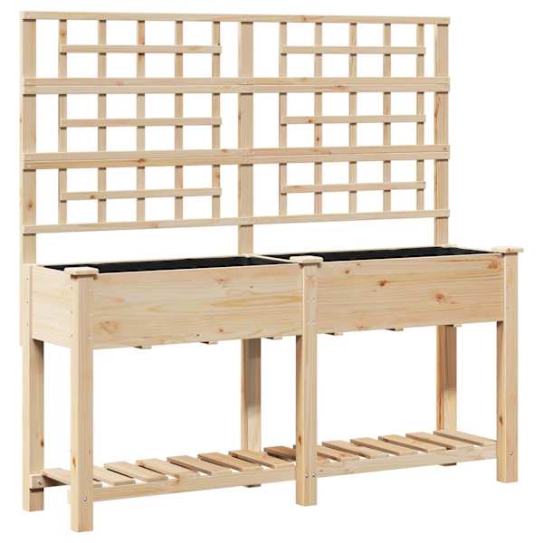 Taimekast 161 × 46 × 152,5 cm, kuusepuit – beež