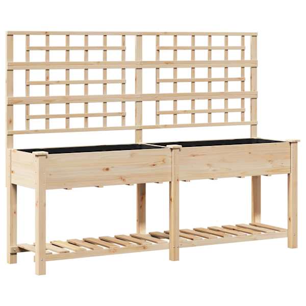 Taimekast 203,5 × 54 × 152,5 cm, kuusepuit – beež