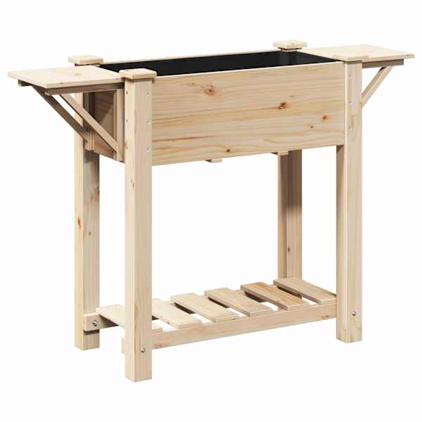 Taimekast 111 × 37 × 76,5 cm, kuusepuit – beež