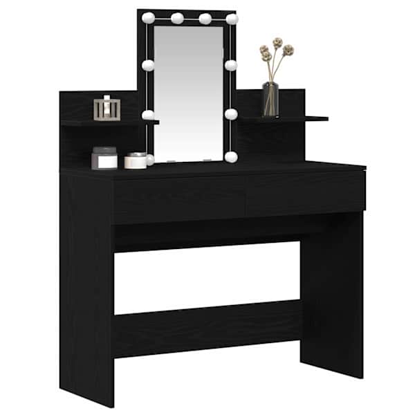 Riietumislaud Must tamm 100 × 40 × 130 cm Tehispuit