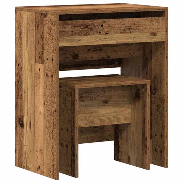Riidekapp 2 tk Vana puit 60 × 40 × 75 cm Tehispuit