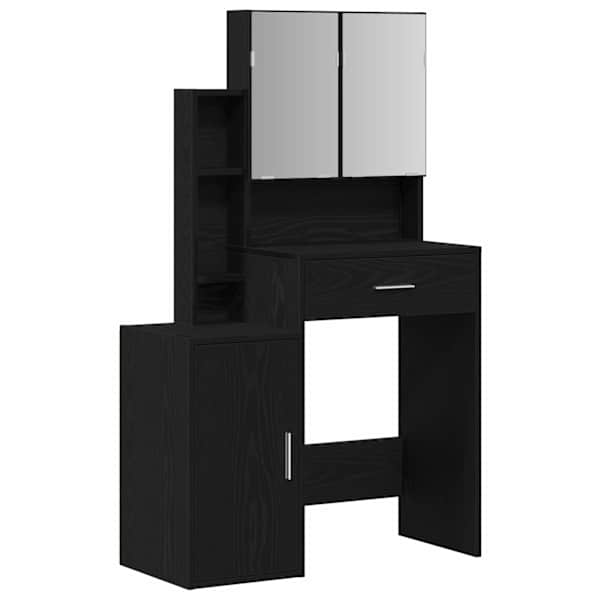 Riietumislaud Must tamm 80 × 35 × 132 cm Tehispuit