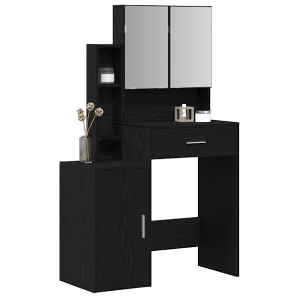 Riietumislaud Must tamm 80 × 35 × 132 cm Tehispuit