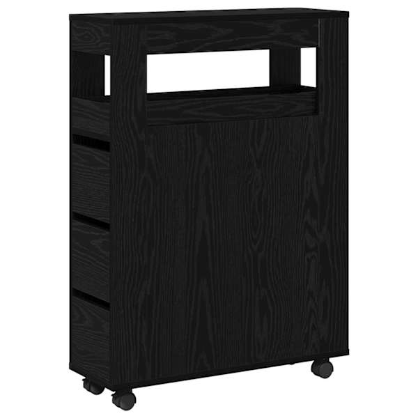 Vannitoa mööbleset 65 × 23 × 87 cm Tehispuit Must tamm