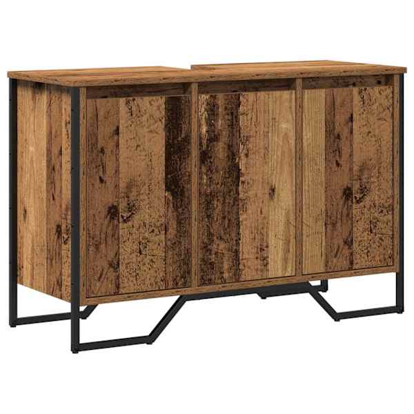 Vannitoa kraanikausi kapp Vana puit 91 × 35 × 60 cm Tehispuit