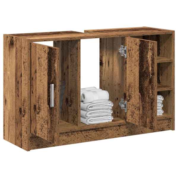 Vannitoa kapp Vana puit 90 × 29 × 55 cm Tehispuit