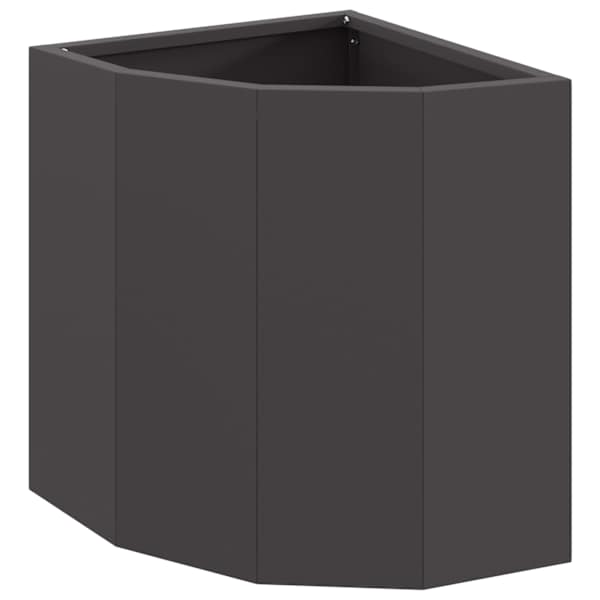 Nurga lillepott 30 × 30 × 35 cm, teras – must