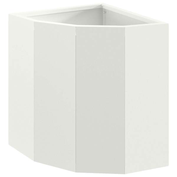 Nurga lillepott 30 × 30 × 35 cm, teras – valge
