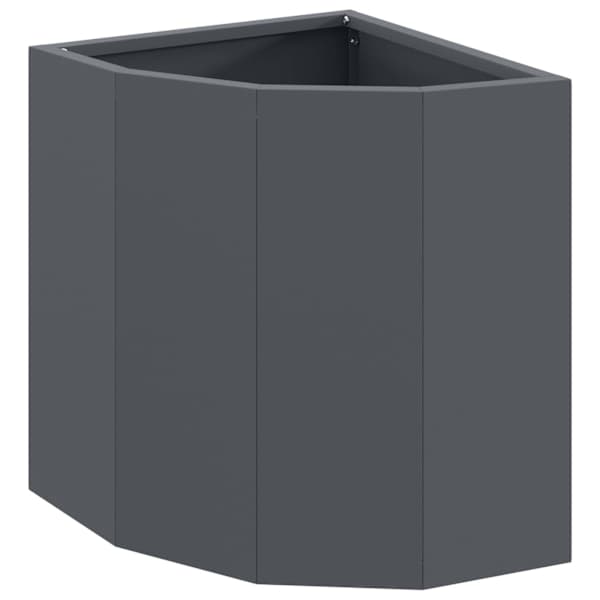 Nurga lillepott 30 × 30 × 35 cm, teras – antratsiithall