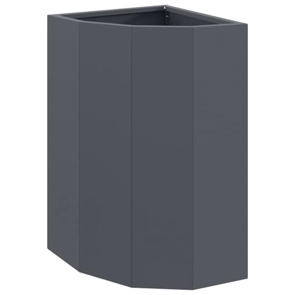 Nurga lillepott 30 × 30 × 50 cm, teras – antratsiithall