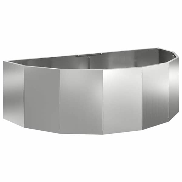 Taimekast 120 × 60 × 35 cm, tsingitud teras – hõbedane