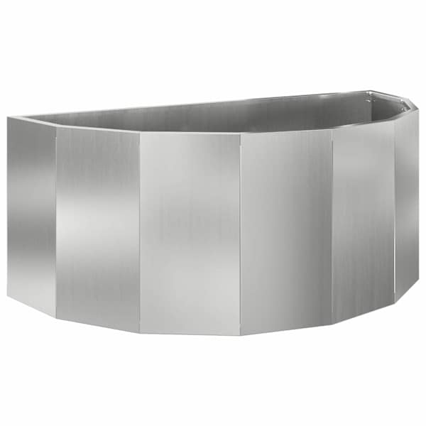 Taimekast 90 × 45 × 35 cm, tsingitud teras – hõbedane