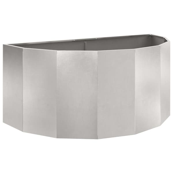 Taimekast 120 × 60 × 50 cm, roostevaba teras – hõbedane