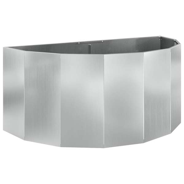 Taimekast 120 × 60 × 50 cm, tsingitud teras – hõbedane