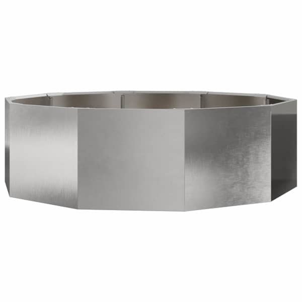 Taimekast 120 × 120 × 35 cm, roostevaba teras – hõbedane