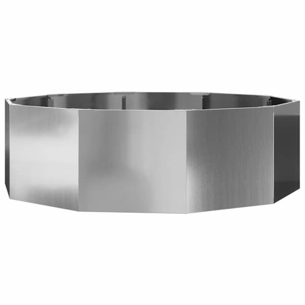 Taimekast 120 × 120 × 35 cm, tsingitud teras – hõbedane