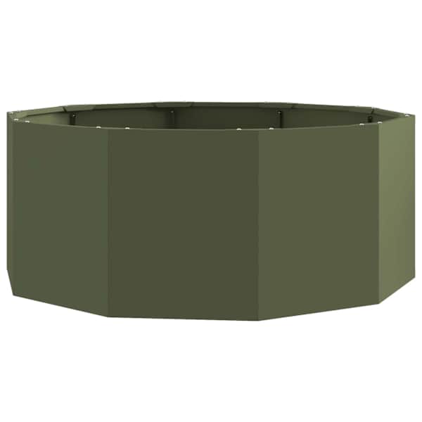 Taimekast 90 × 90 × 35 cm, teras – oliiviroheline