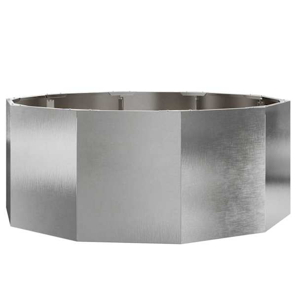 Taimekast 90 × 90 × 35 cm, roostevaba teras – hõbedane