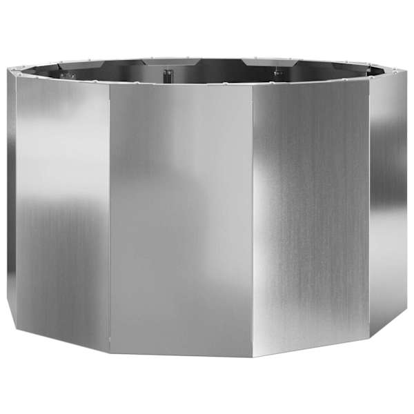 Taimekast 60 × 60 × 35 cm, tsingitud teras – hõbedane