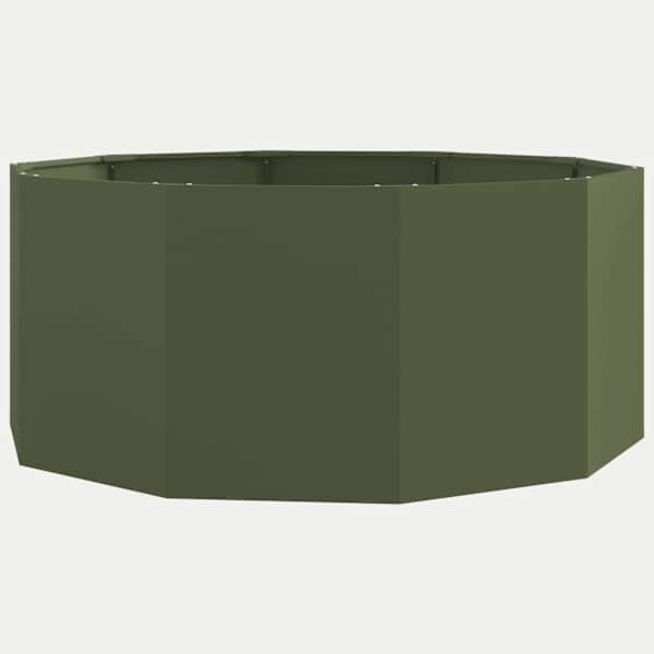 Taimekast 120 × 120 × 50 cm, teras – oliiviroheline
