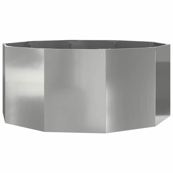 Taimekast 120 × 120 × 50 cm, tsingitud teras – hõbedane