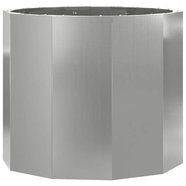 Taimekast 60 × 60 × 50 cm, tsingitud teras – hõbedane