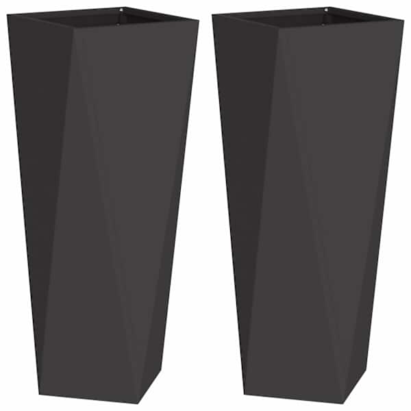 Taimekast 30 × 30 × 75 cm, teras – must – 2 tk