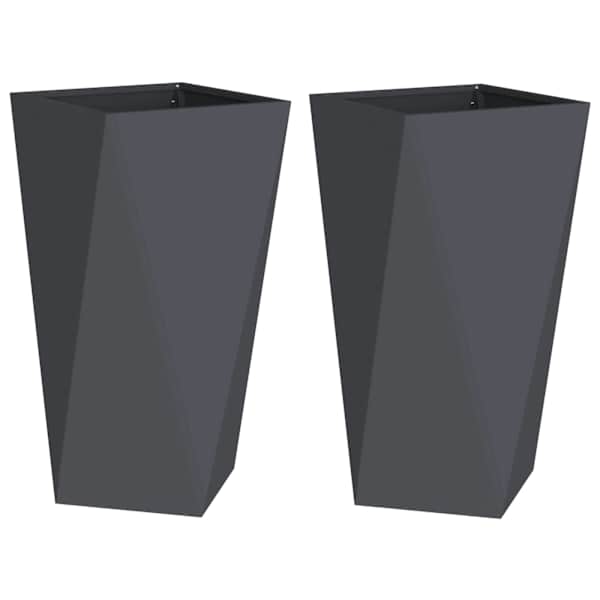 Taimekast 40 × 40 × 75 cm, teras – antratsiithall – 2 tk