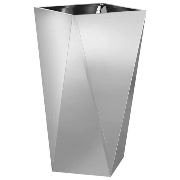 Taimekast 40 × 40 × 75 cm, tsingitud teras – hõbedane