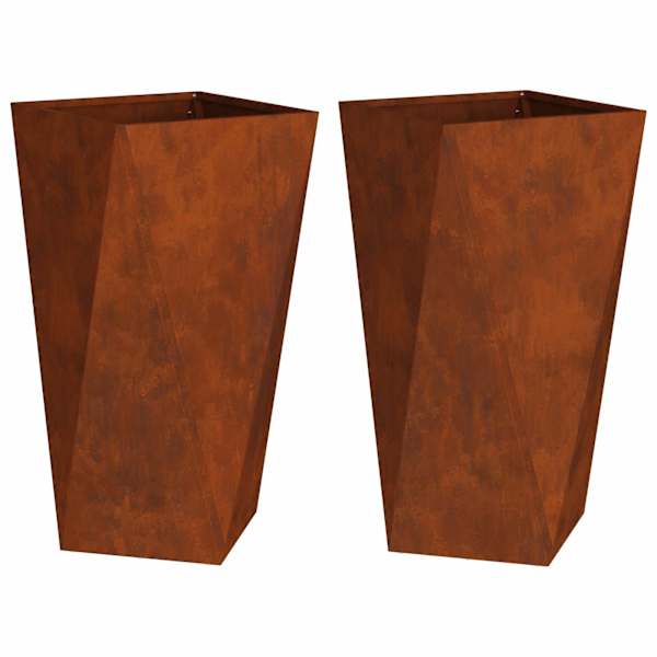 Taimekast 40 × 40 × 75 cm, teras – roostekarva – 2 tk